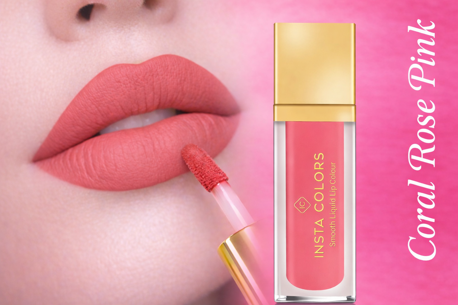 Coral Rose Pink Lightweight Liquid Lipstick